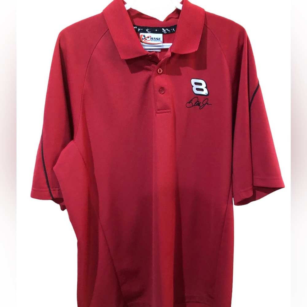 Chase Authentics Dale Jr 8 Budweiser Red Polo Shirt XL
